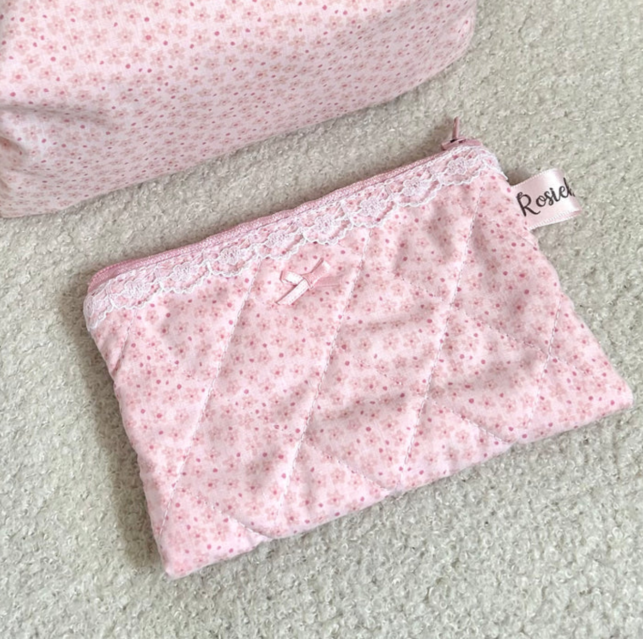 Coquette Quilted Coin Pouch