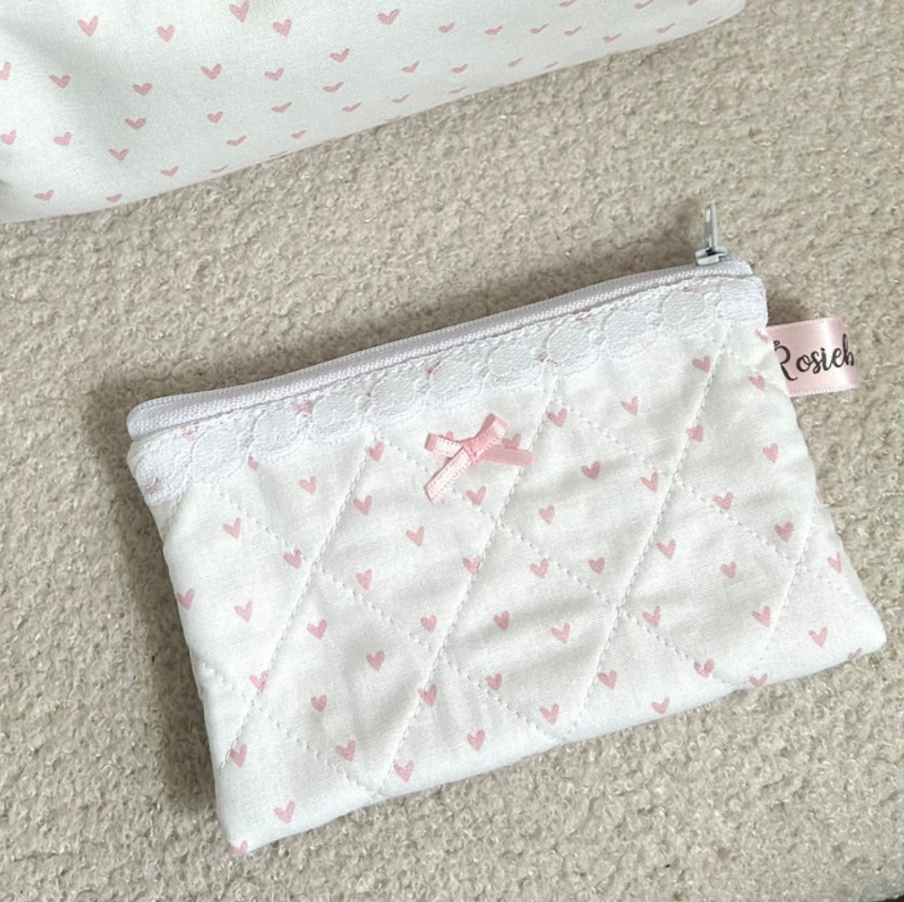 Coquette Quilted Coin Pouch
