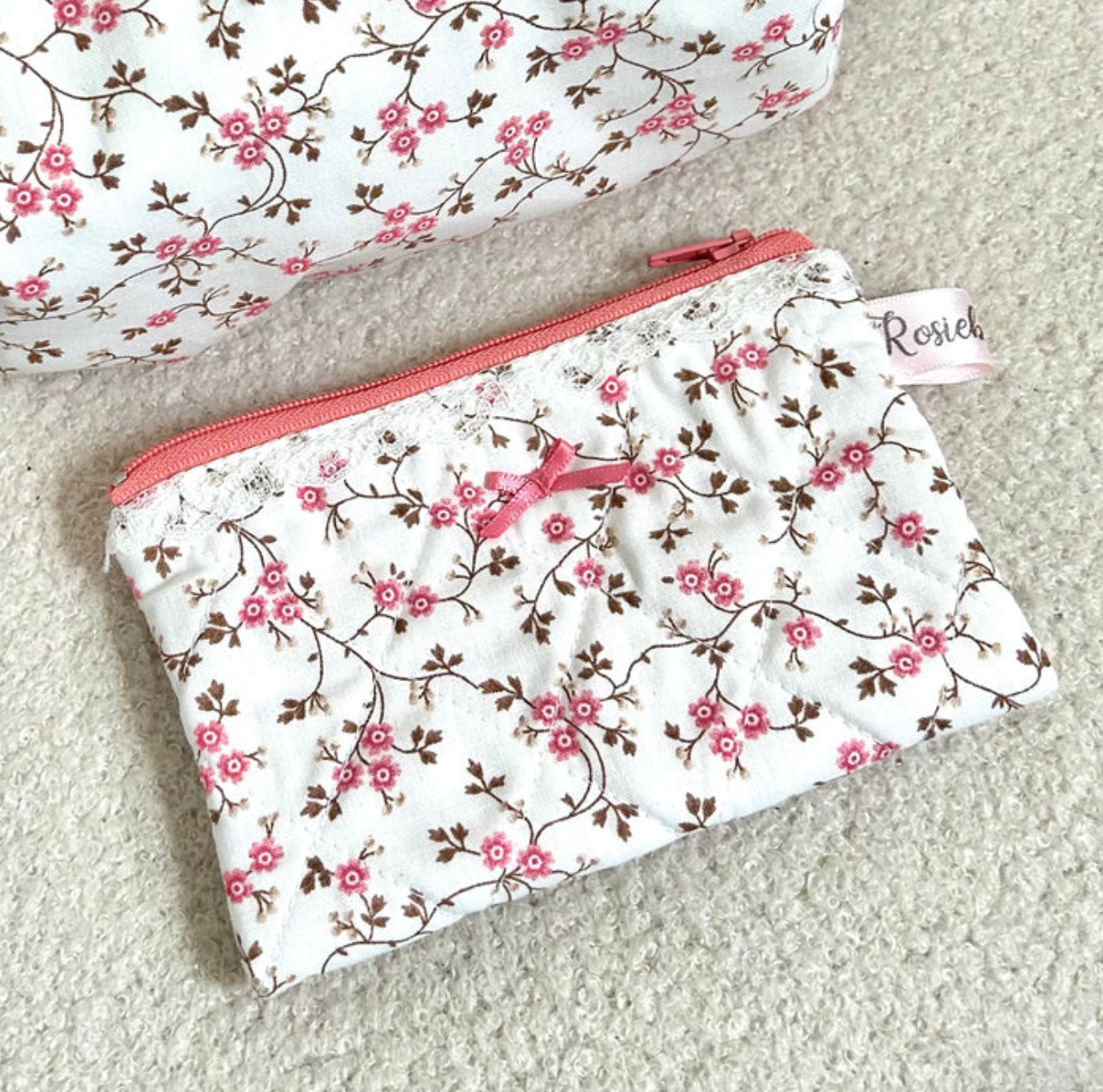 Coquette Quilted Coin Pouch