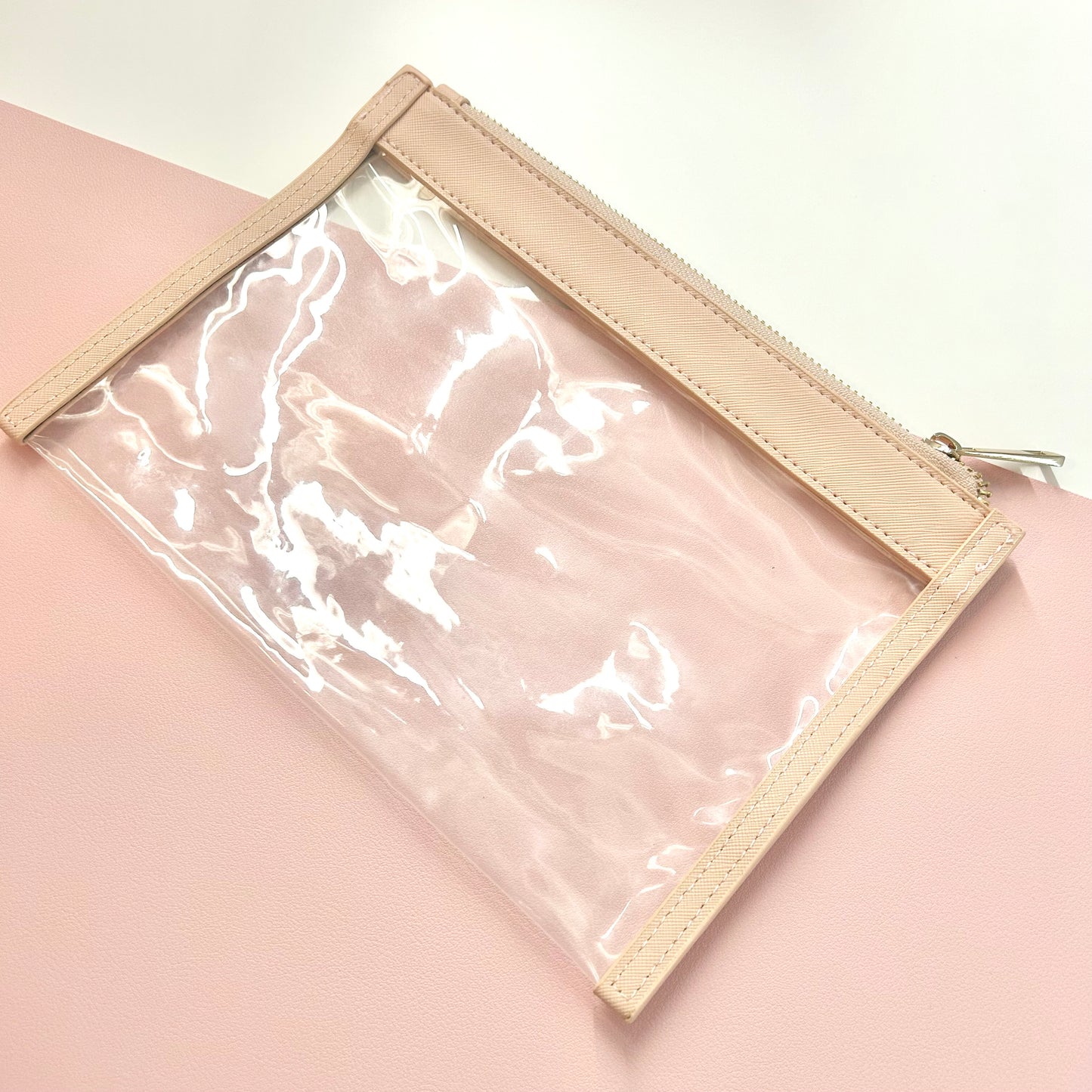 Peach Clear Cosmetic Pouch - Style By Shanny